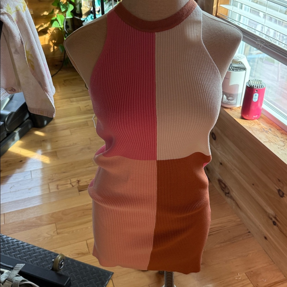 Pink Lily Ribbed Knit dress